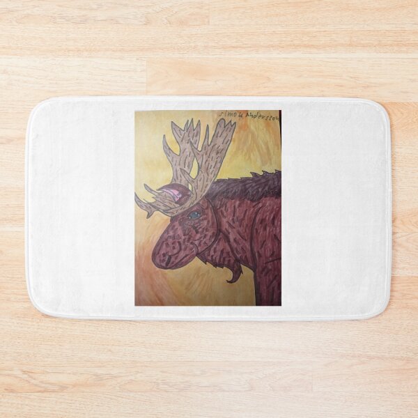 Item preview, Majestic Moose – Outsider Nordic Wildlife Art by SpectrumArtSimon designed and sold by SpectrumArtSimon.