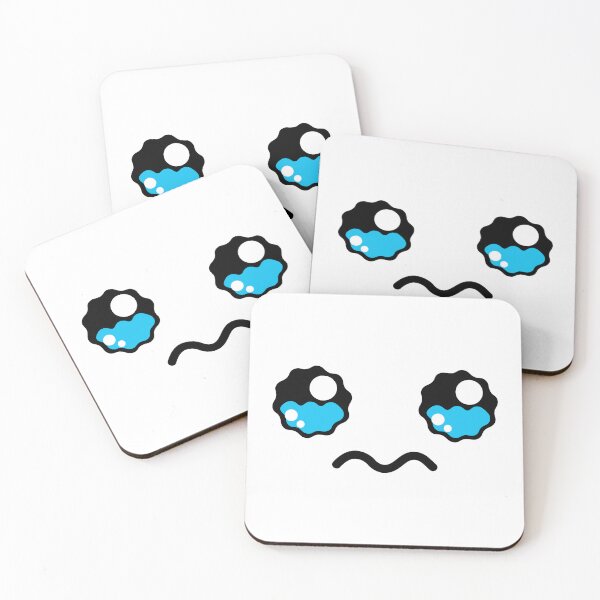 Item preview, Cute kawaii teary face with wavy mouth designed and sold by BlushyPrint.
