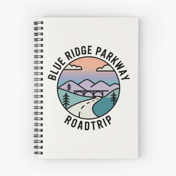 Item preview, Minimalist Blue Ridge Parkway Roadtrip Line Art Sticker designed and sold by Horizon Tales.