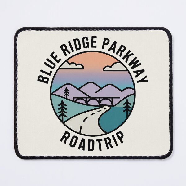 Item preview, Minimalist Blue Ridge Parkway Roadtrip Line Art Sticker designed and sold by Horizon Tales.