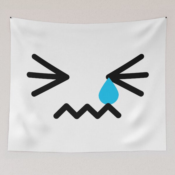 Item preview, Adorable kawaii shy crying face designed and sold by BlushyPrint.