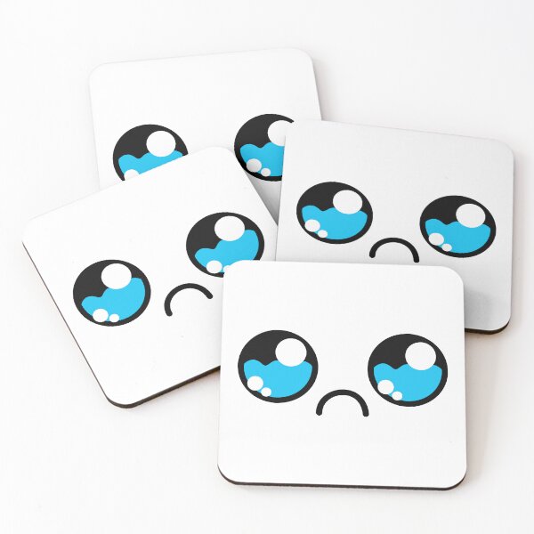 Item preview, Cute kawaii sad teary eyes face designed and sold by BlushyPrint.