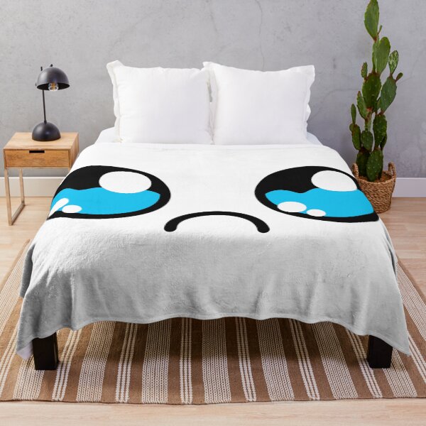 Item preview, Cute kawaii sad teary eyes face designed and sold by BlushyPrint.