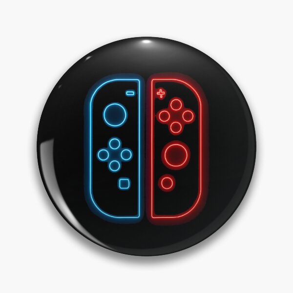 Item preview, Switch Joy-Con Retro Neon Gaming Controller Neon Glow (Center Print) designed and sold by W-Rm.