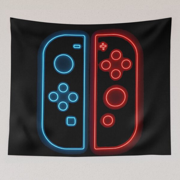 Item preview, Switch Joy-Con Retro Neon Gaming Controller Neon Glow (Center Print) designed and sold by W-Rm.
