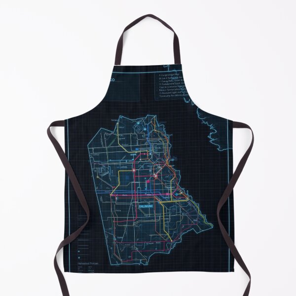Item preview, Metron Francisco Transit - Futuristic Urban Map Art designed and sold by phiawdesign9.