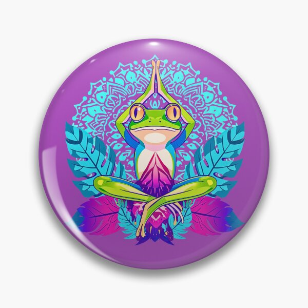 Item preview, Aqua Frog Yoga Lotus designed and sold by VibrArtco.