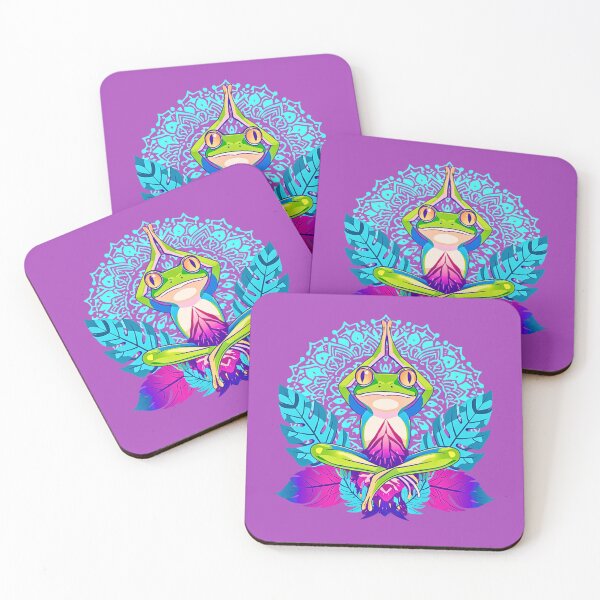 Item preview, Aqua Frog Yoga Lotus designed and sold by VibrArtco.