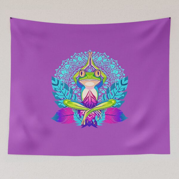 Item preview, Aqua Frog Yoga Lotus designed and sold by VibrArtco.
