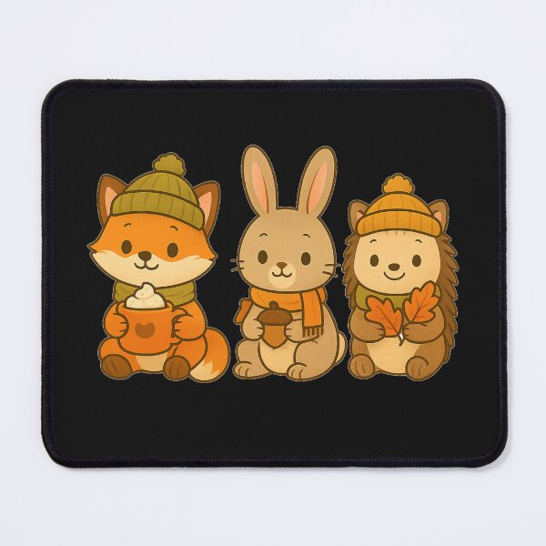 Item preview, Cozy Autumn Forest Animals – Cute Fox, Bunny & Hedgehog designed and sold by CanvasFox.