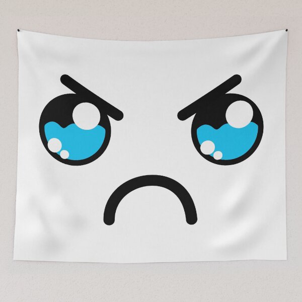 Item preview, Cute kawaii with angry teary eyes designed and sold by BlushyPrint.
