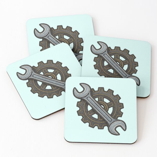 Item preview, Industrial Embroidered Wrench and Gear designed and sold by Ahau Designs.