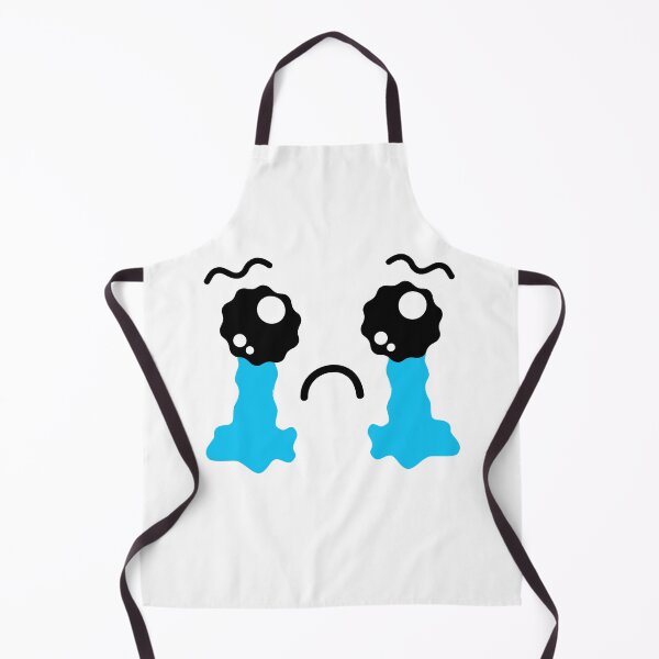 Item preview, Cute kawaii sad crying face with wavy eyebrows designed and sold by BlushyPrint.