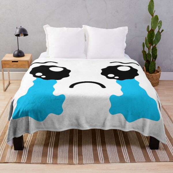 Item preview, Cute kawaii sad crying face with wavy eyebrows designed and sold by BlushyPrint.