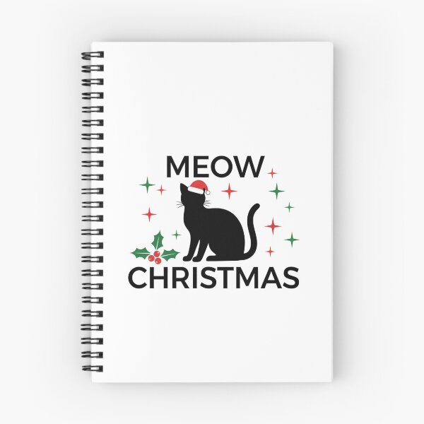 Item preview, Meow Christmas - Minimalist Cat with Santa Hat Christmas Design designed and sold by Artinkcreative.