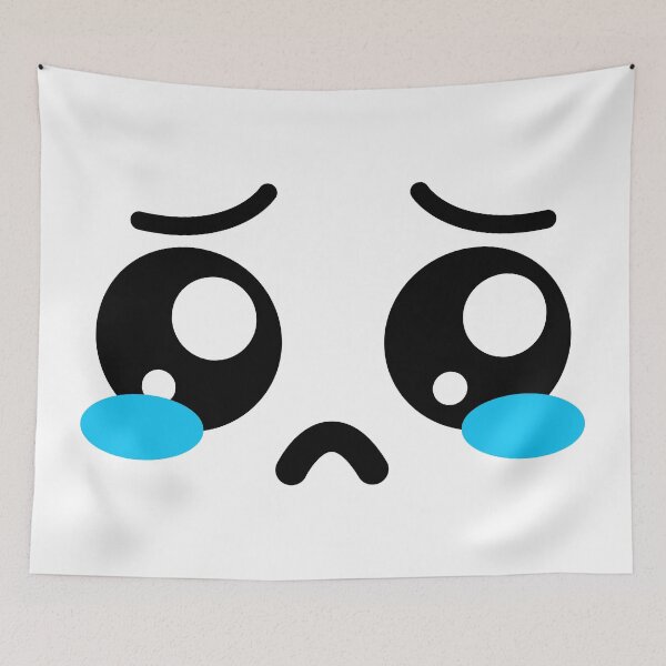 Item preview, Cute kawaii shy crying face designed and sold by BlushyPrint.
