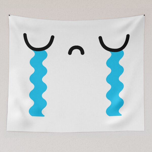 Item preview, Adorable kawaii sad crying face designed and sold by BlushyPrint.