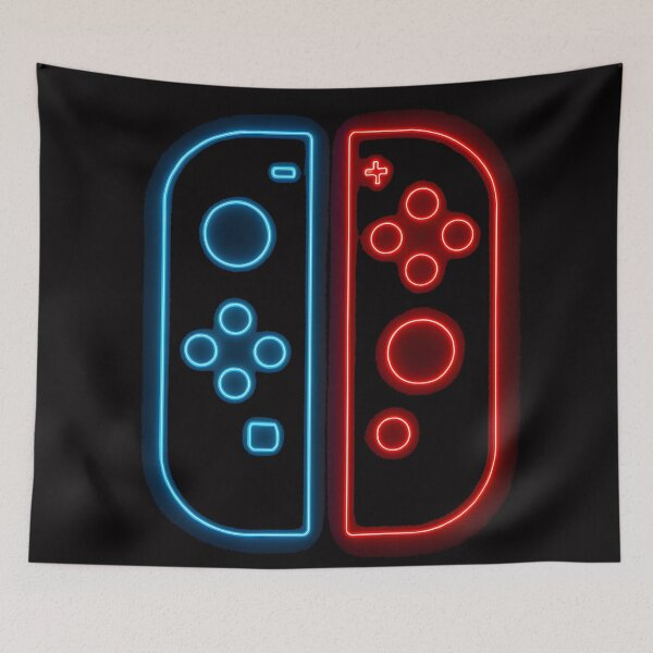 Item preview, Switch Joy-Con Retro Neon Gaming Controller Neon Glow (Minimal Chest Print) designed and sold by W-Rm.