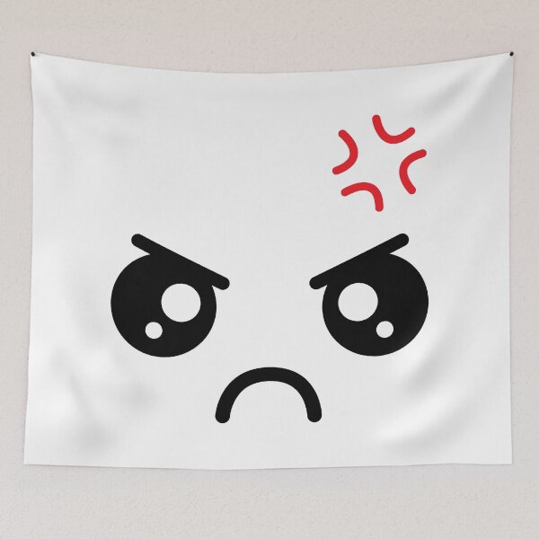 Item preview, Cute kawaii angry face designed and sold by BlushyPrint.