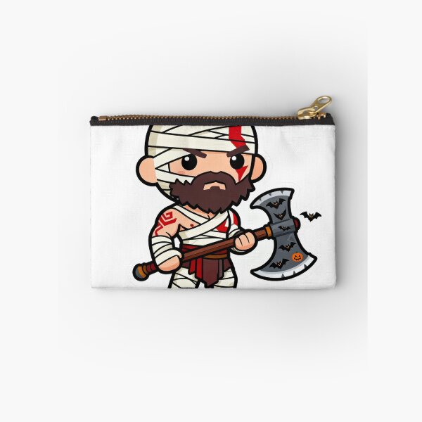 Item preview, Chibi Kratos Mummy Sticker: God of Halloween Cute Gaming designed and sold by GeekArtUniverse.