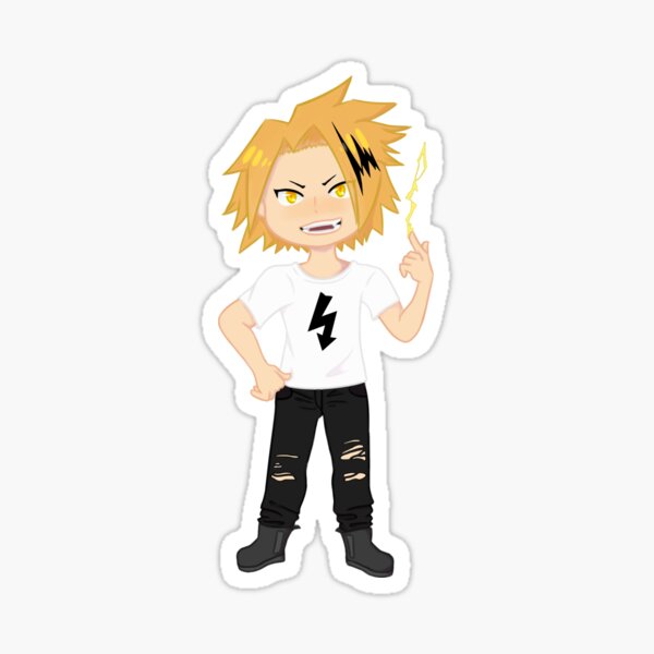 kaminari denki sticker sticker by shadowoleander redbubble