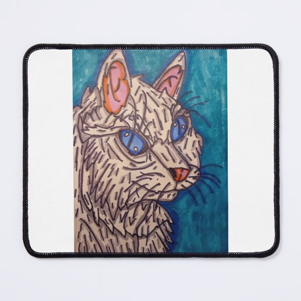 Item preview, Blue-Eyed Cat – Original Animal Art by SpectrumArtSimon designed and sold by SpectrumArtSimon.