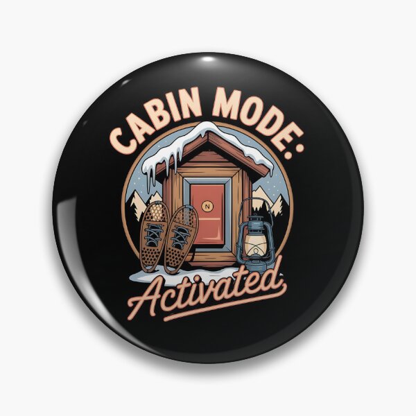 Item preview, snow travel - off grid cabin - woodland cabin - winter mountains - snow adventure - hygge winter - cabin retreat - cozy winter nights - fireplace vibes - cabin porch life - winter road trip  designed and sold by JansenGS.