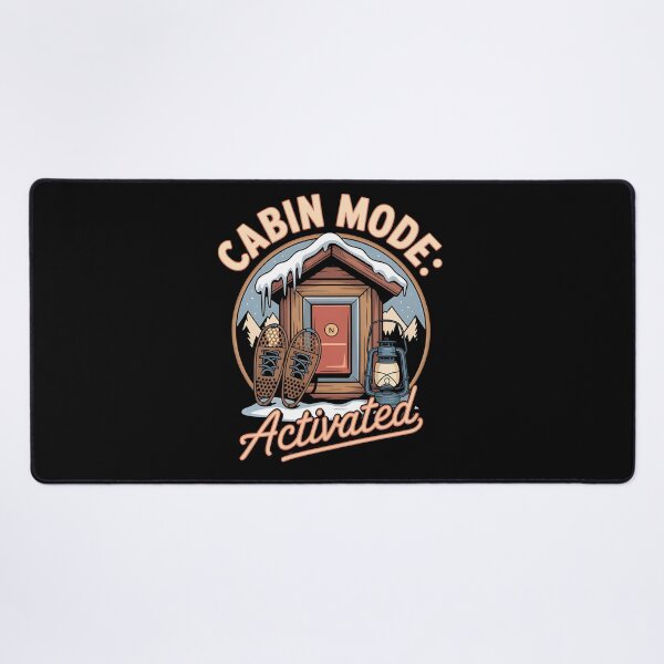 Item preview, snow travel - off grid cabin - woodland cabin - winter mountains - snow adventure - hygge winter - cabin retreat - cozy winter nights - fireplace vibes - cabin porch life - winter road trip designed and sold by JansenGS.