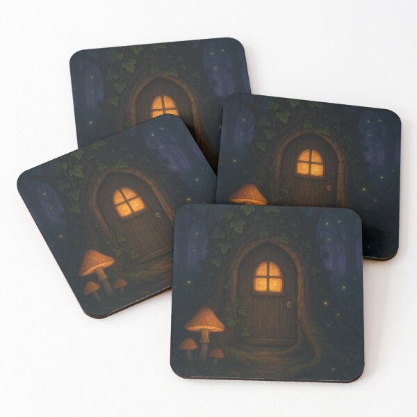Item preview, Enchanted Tree Door – Cozy Cottage in the Woods designed and sold by Painted Moon by Luna Bee™.