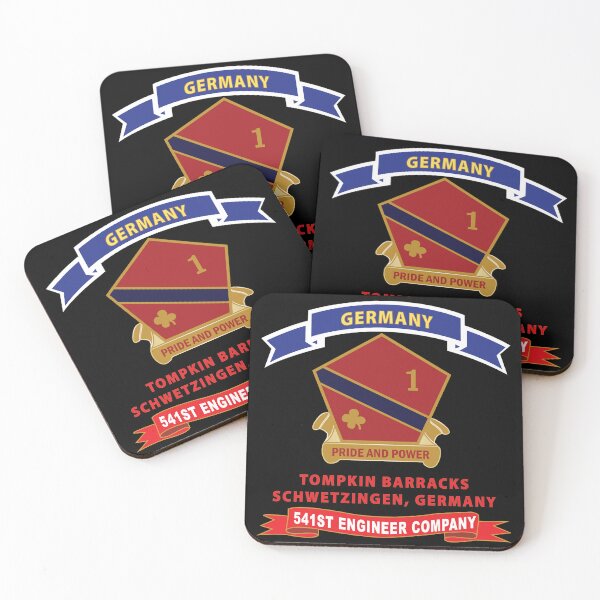 Item preview, Army - 541st Engineer Company - Schwetzingen, Germany Tab- Ribbon, Tompkins Barracks X 300 designed and sold by Military Insignia Products.