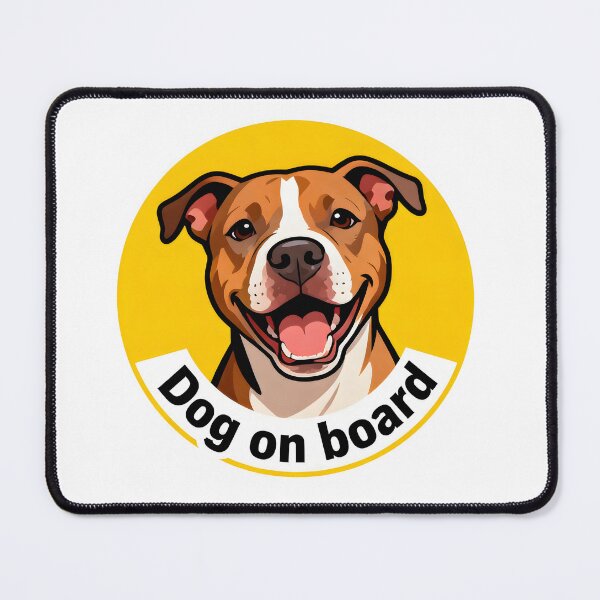 Item preview, "Dog on board" Pitbull american steffordshire sticker designed and sold by barbastyle.