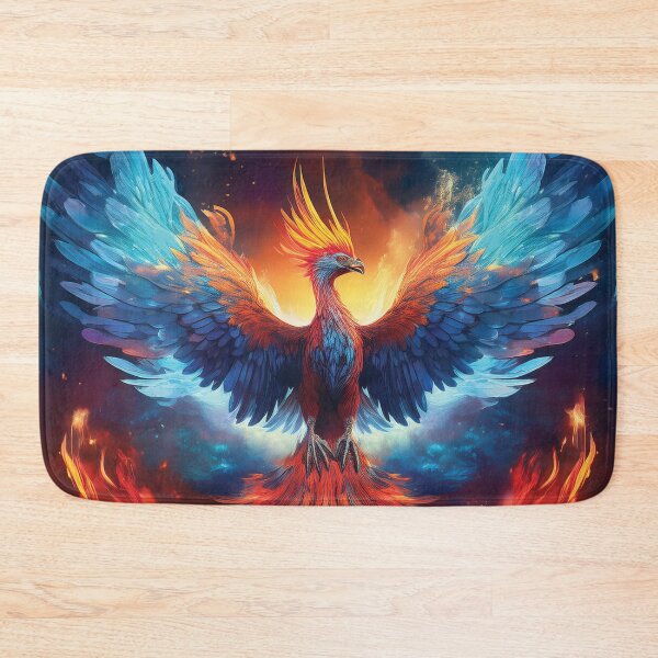 Item preview, Diamond Blue Phoenix Rising from Flames designed and sold by MDKey DESIGN.
