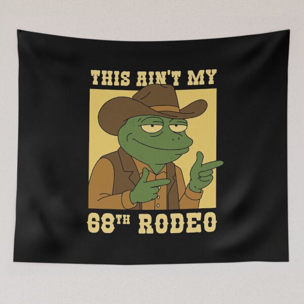 Item preview, This Ain't My 68th Rodeo - Cowboy Frog designed and sold by Bored-To-Death.