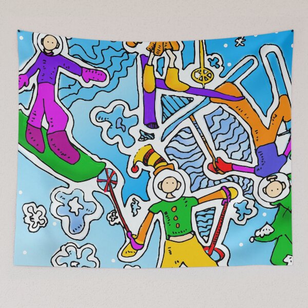 Item preview, 4 Holiday Skiers designed and sold by tds shop.