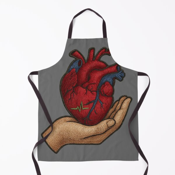 Item preview, Anatomical heart embroidered on hand designed and sold by Ahau Designs.