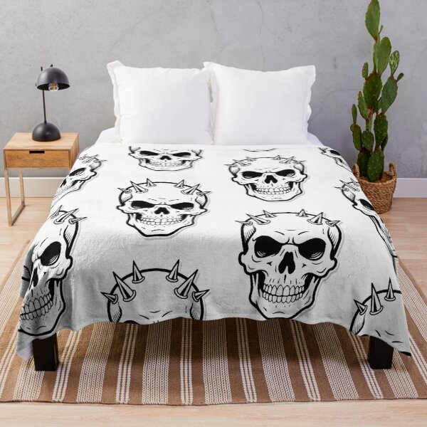 Item preview, Spiky Skull Outline designed and sold by ArtiQreate.