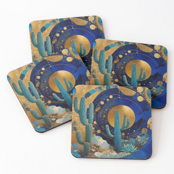Item preview, blue cactus designed and sold by L. ROCHE.