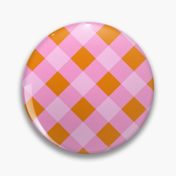 Item preview, Pink with Orange, Diamond Check Pattern designed and sold by OneThreeSix.
