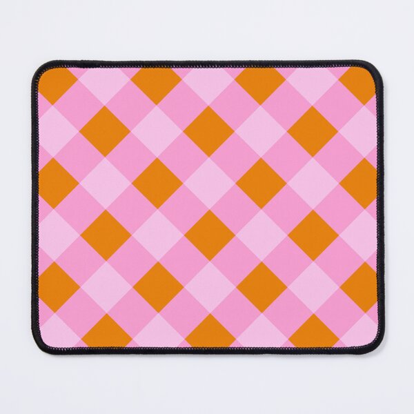 Item preview, Pink with Orange, Diamond Check Pattern designed and sold by OneThreeSix.