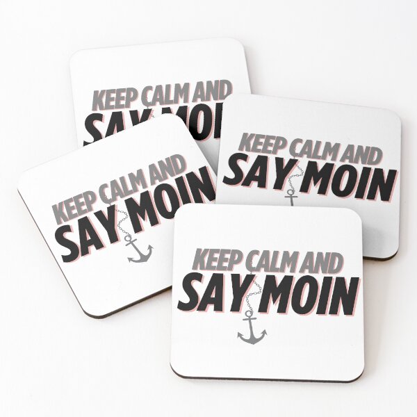 Item preview, Keep Calm and Say MOIN – Maritime North German design with anchor designed and sold by Fies-und-Fein.