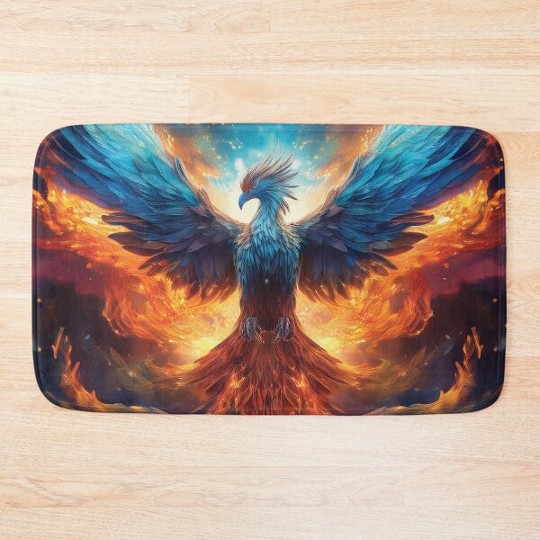 Item preview, Epic Diamond Blue Phoenix in Flames designed and sold by MDKey DESIGN.