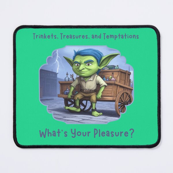 Item preview, Boblin the Goblin T-Shirt | “What’s Your Pleasure?” Flirty DnD Potion Seller designed and sold by RollForDesignCo.