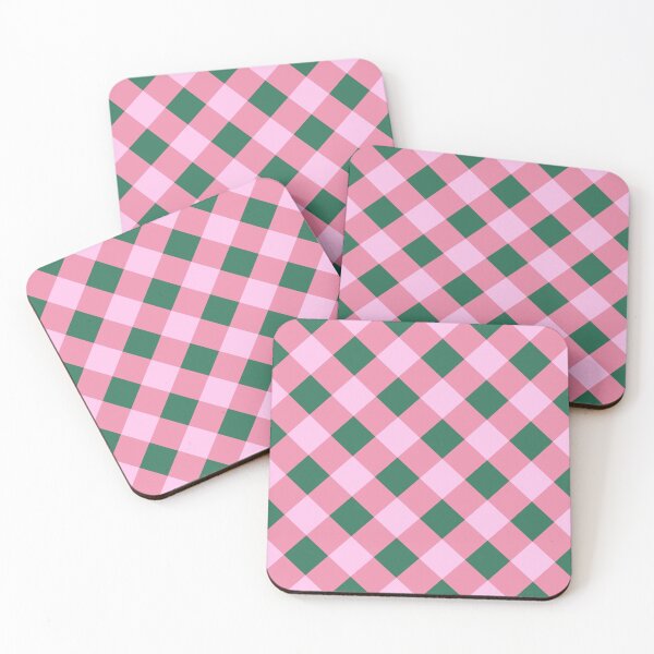 Item preview, Pink with Green, Diamond Check Pattern designed and sold by OneThreeSix.