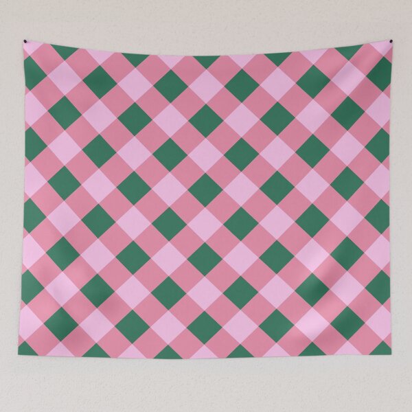 Item preview, Pink with Green, Diamond Check Pattern designed and sold by OneThreeSix.