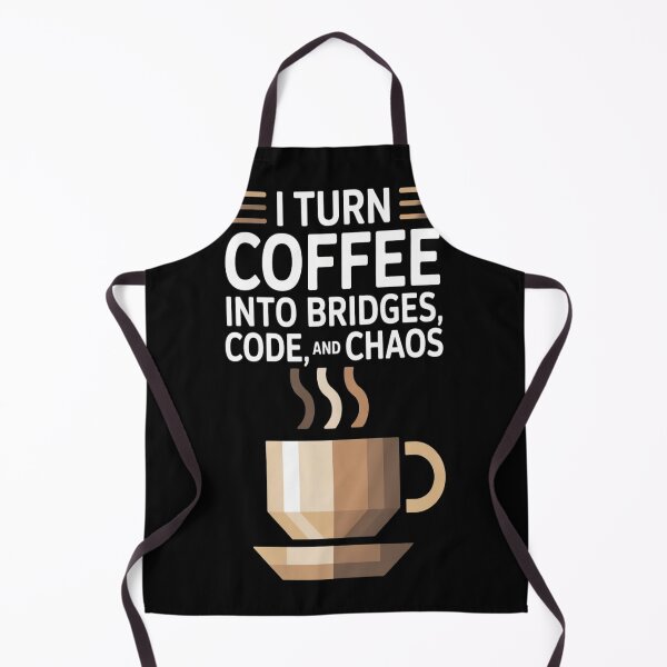 Item preview, I Turn Coffee into Bridges, Code, and Chaos | Funny Engineer Tee designed and sold by Professionalpun.