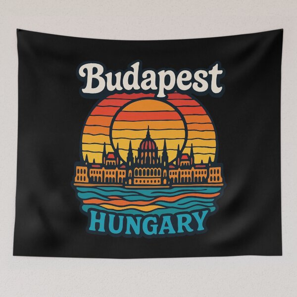 Item preview, Budapest Travel Trippy Art designed and sold by TomFrontierArt.