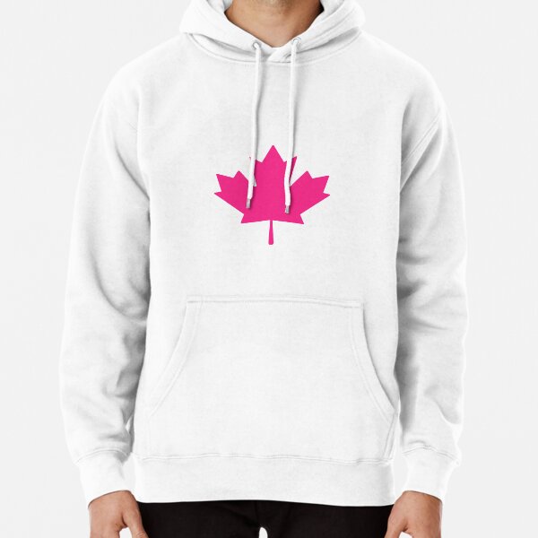 Pink Maple Leaf Flag of Canada Pullover Hoodie | Redbubble