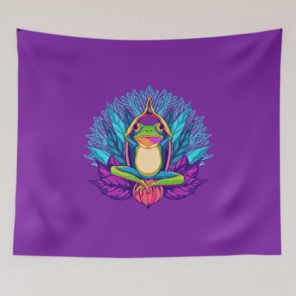 Item preview, Purple Frog Lotus Meditation designed and sold by VibrArtco.