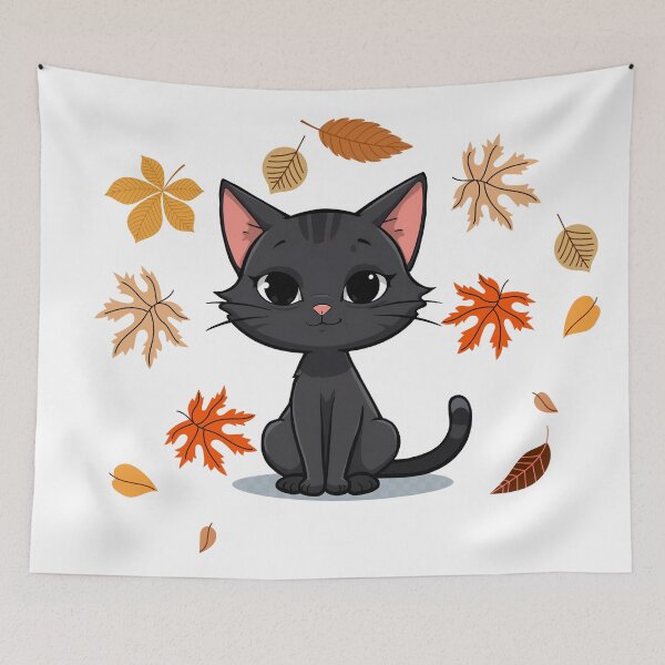 Item preview, Autumn Magic with a Black Cat designed and sold by ZipSDesigns.