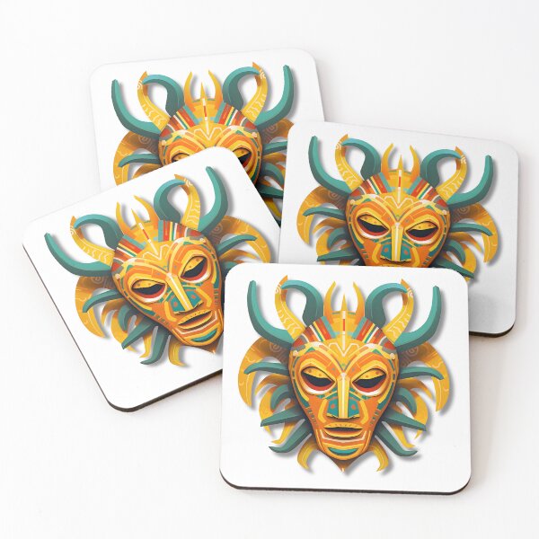 Item preview, A COLORFUL AFRICAN MASK designed and sold by infinitearte.